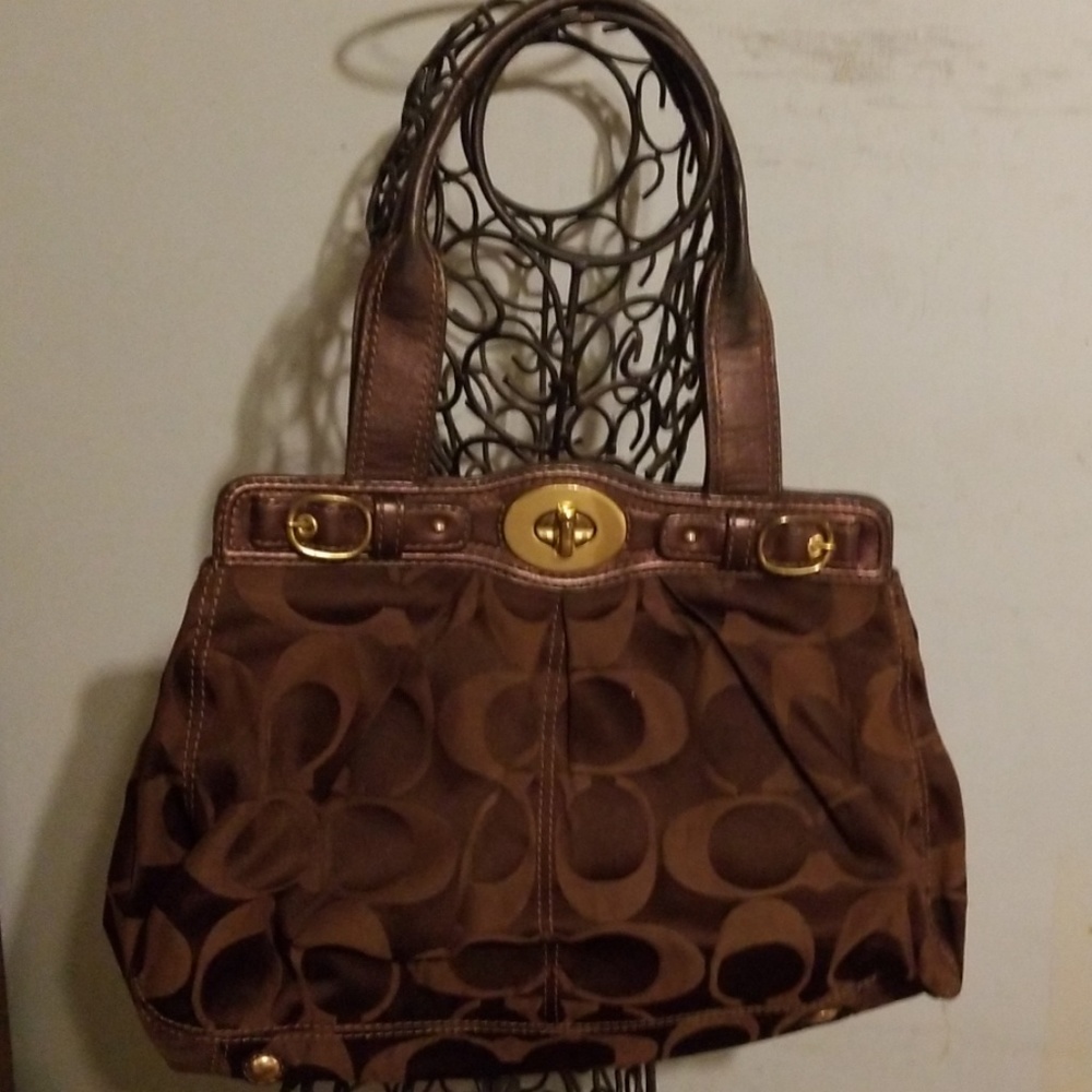 Brown coach satchel purse like new